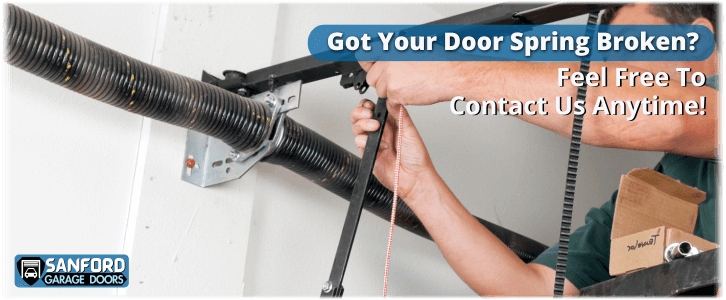 Broken Garage Door Spring Sanford